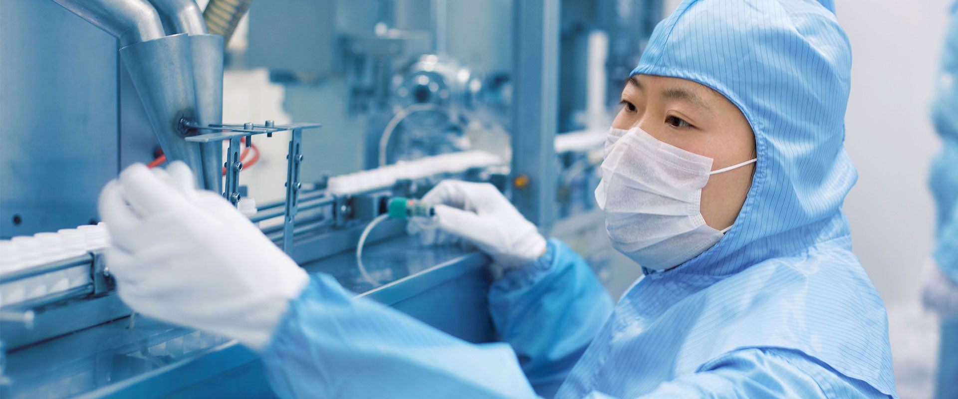 pharmaceutical factory worker