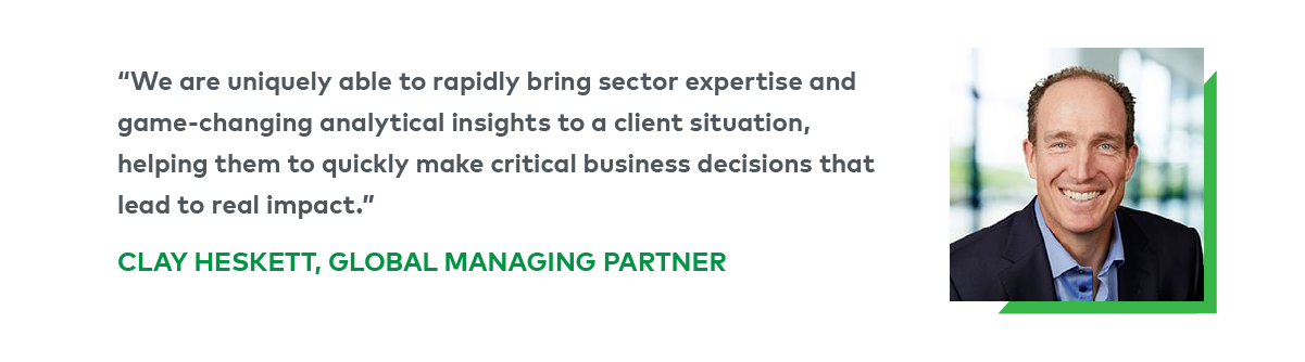 Quote from Clay Haskett, Global Managing Partner