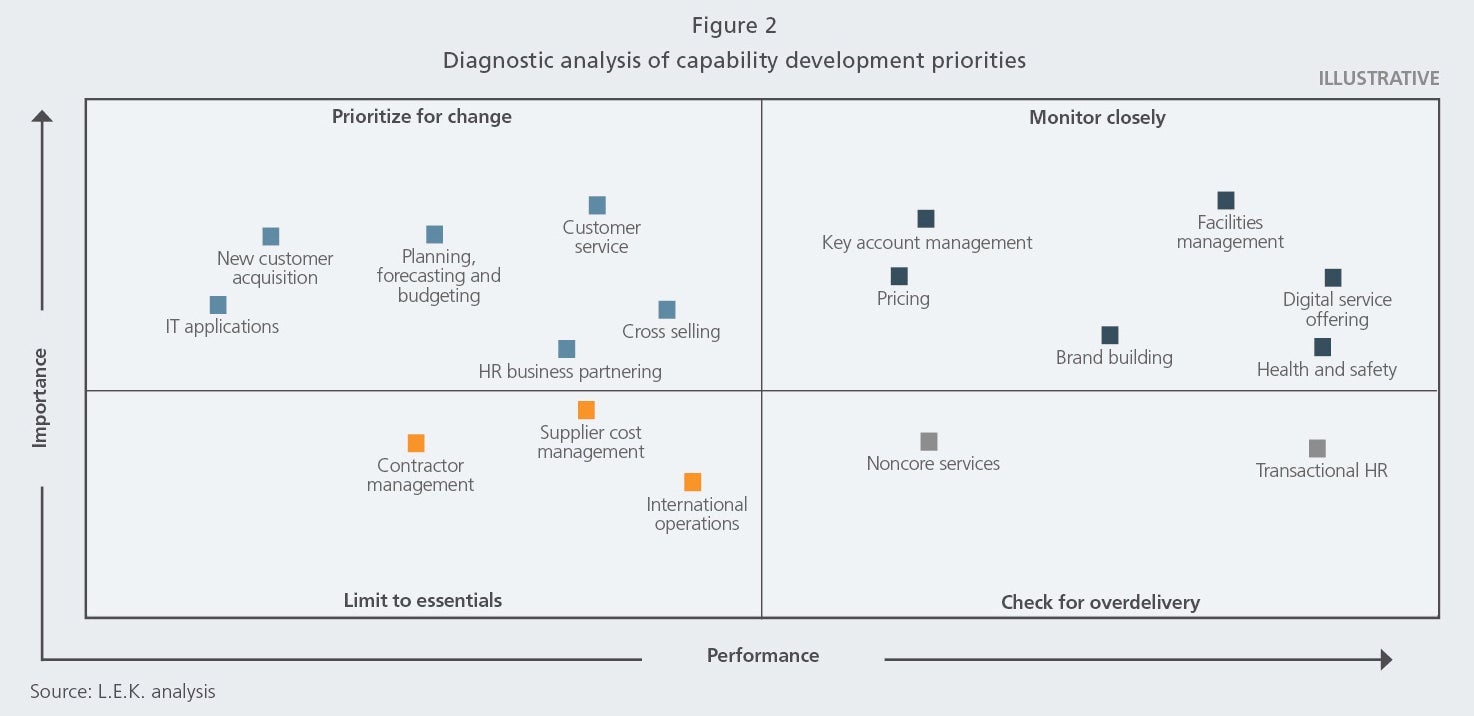 Diagnostic analysis of capability development priorities
