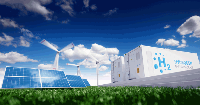 solar panels and hydrogen energy