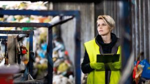 woman worker with tablet