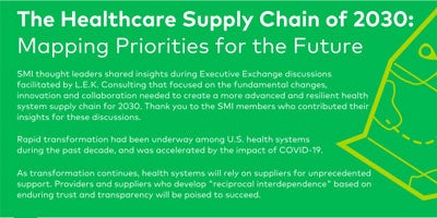 Healthcare Supply Chain in 2030 Roadmap