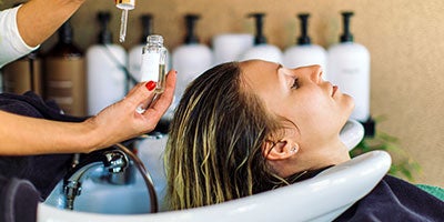 woman at hair salon