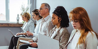 health professionals sitting