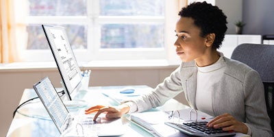 person working on computer