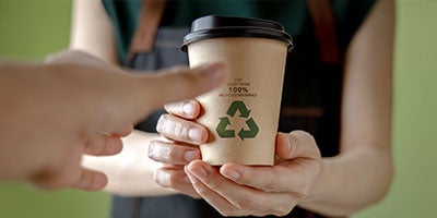 recyclable coffee cup