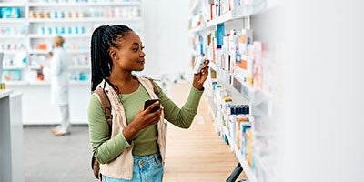 woman in drugstore
