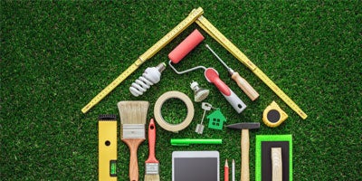 tools in the shape of house