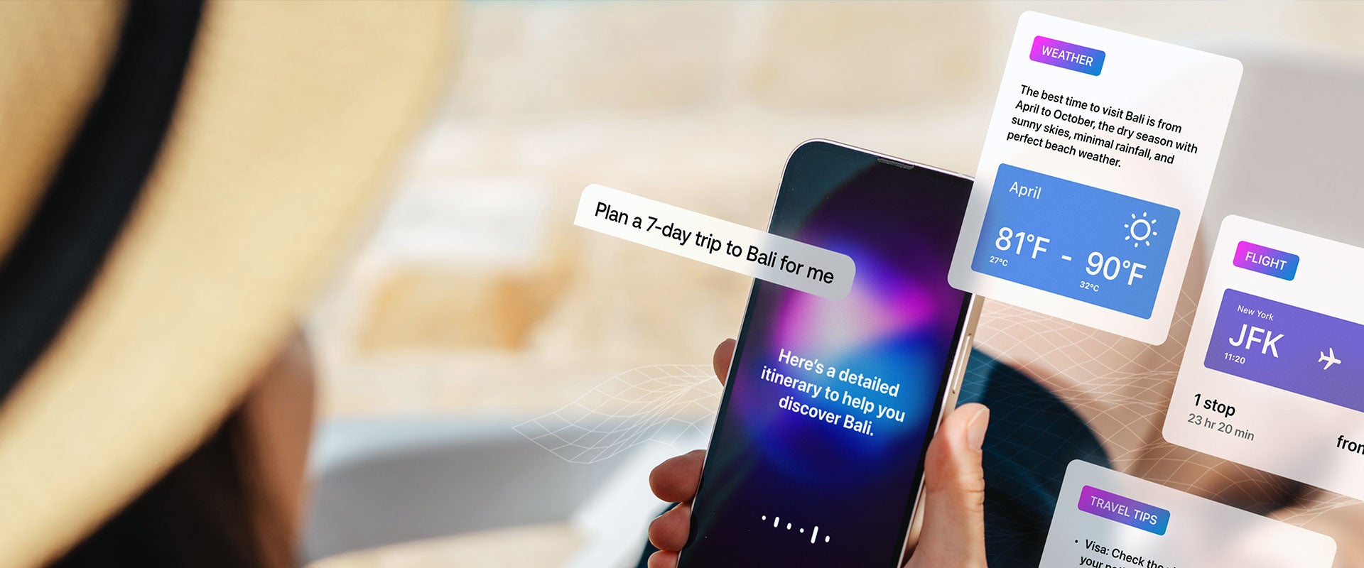 AI responses to travel prompts