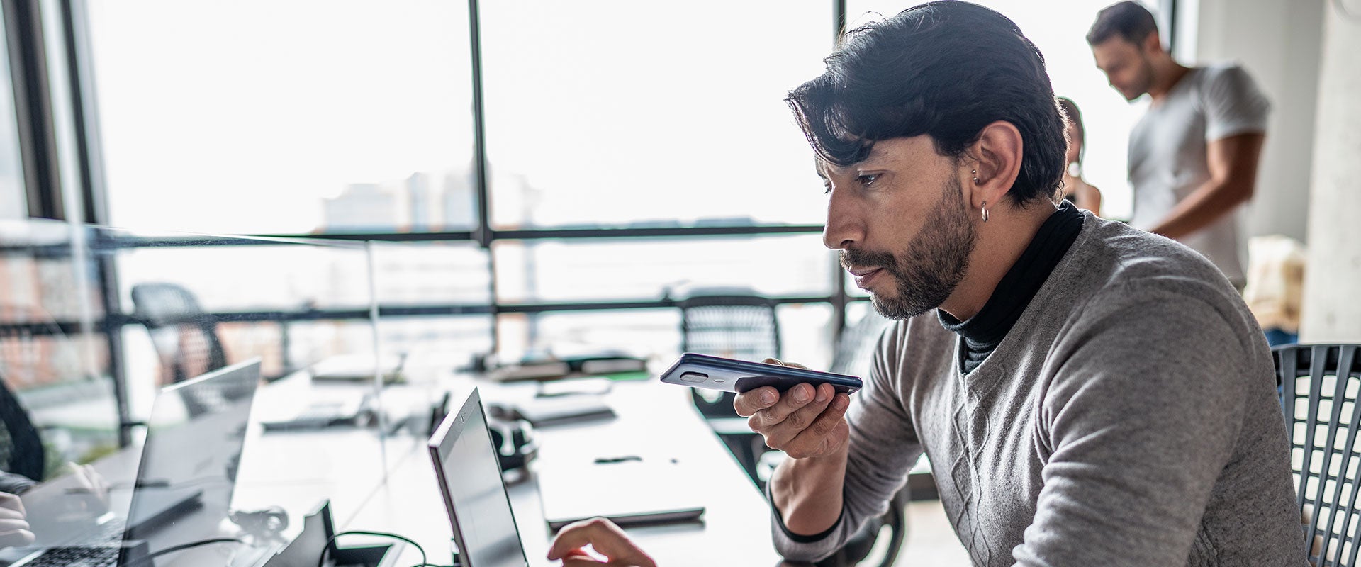 man on a phone call