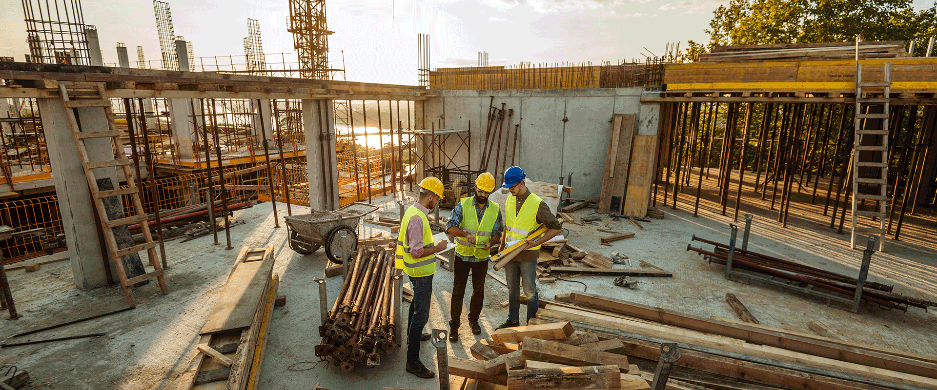 group of construction workers