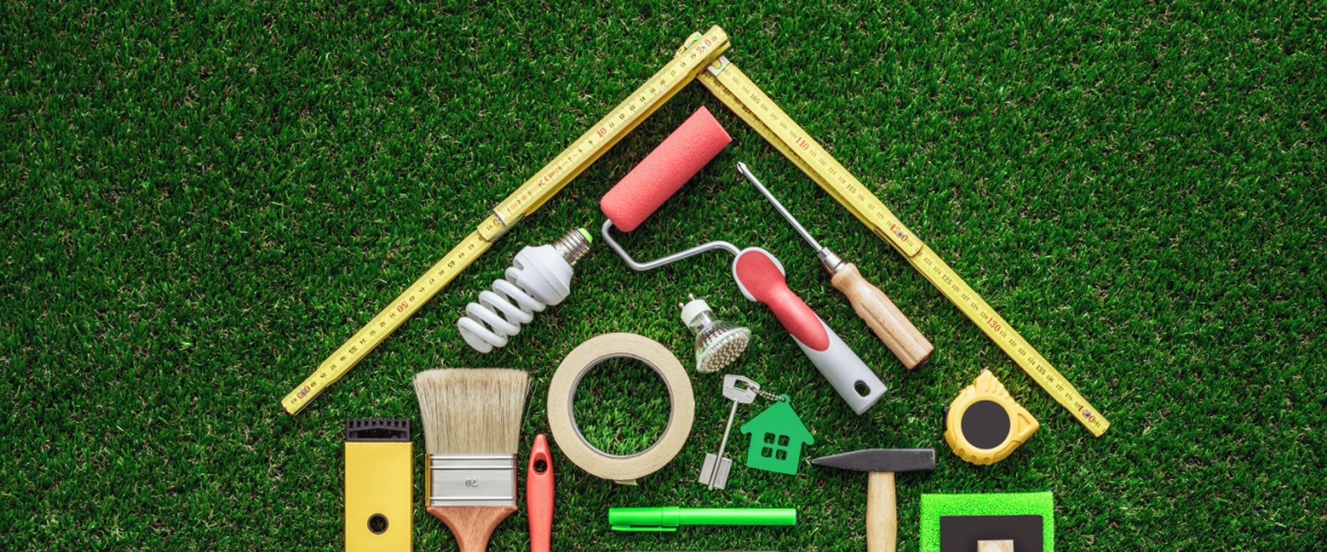 tools in shape of house
