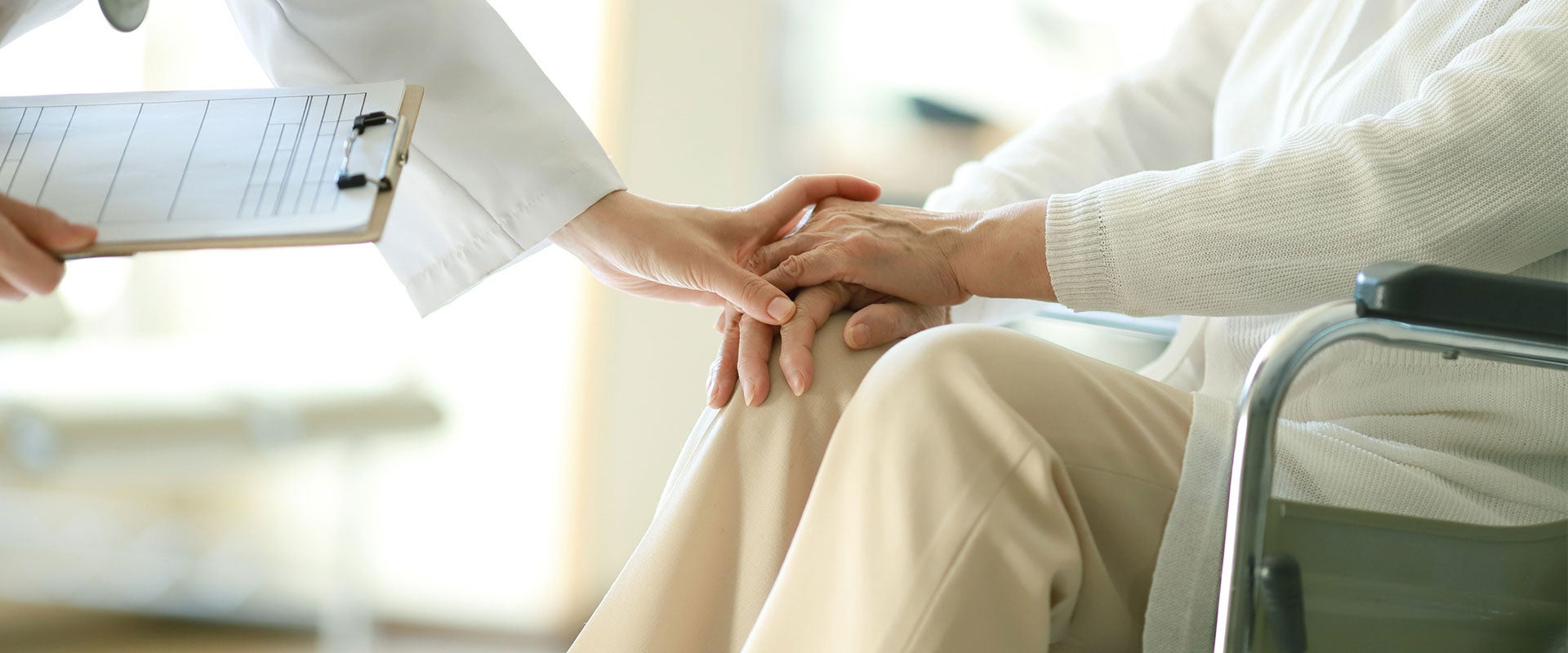 doctor comforting patient