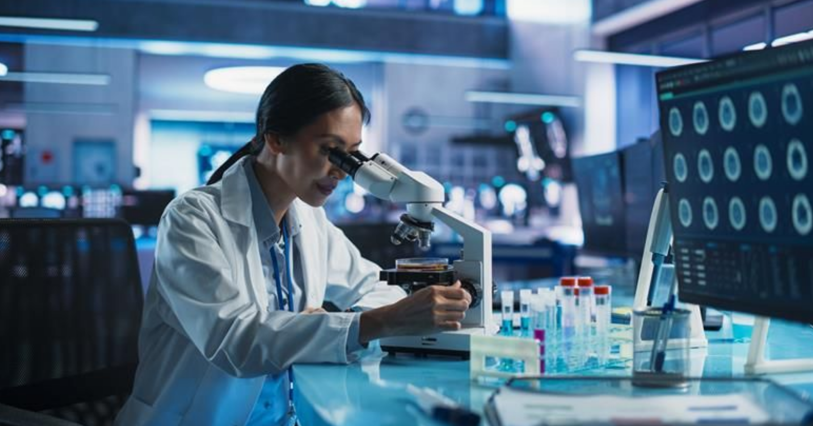 woman in lab