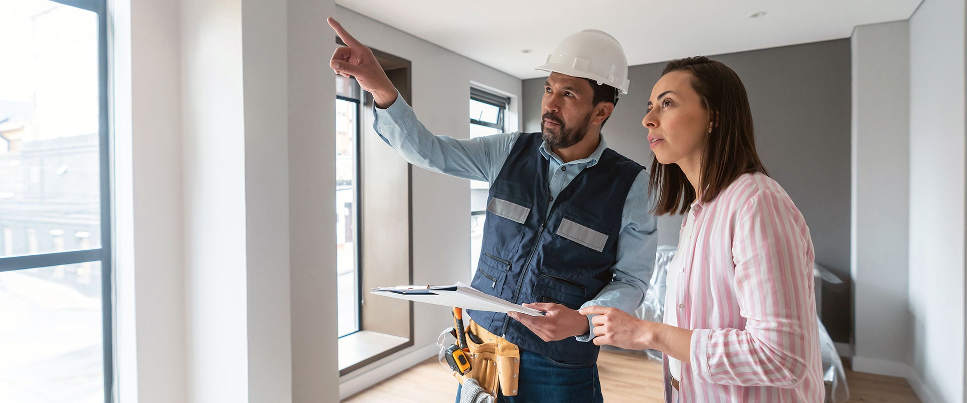 residential services worker and client