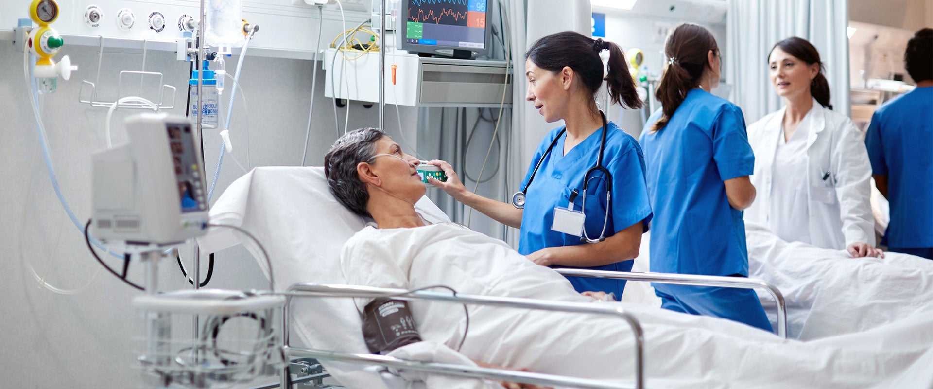 patient in hospital bed