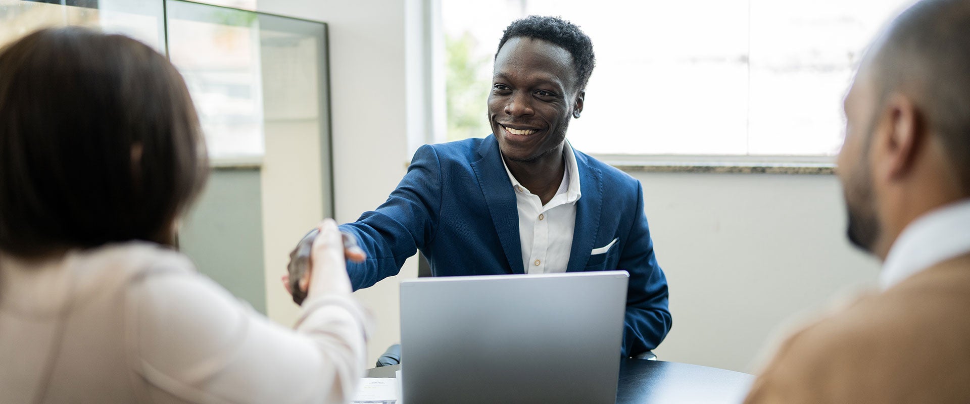 financial advisor meeting clients