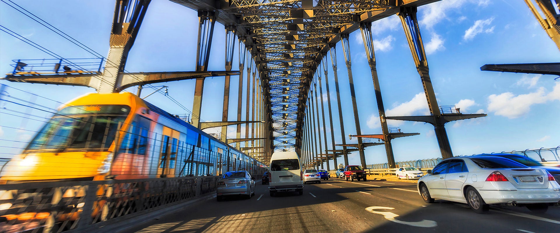 cars on bridge