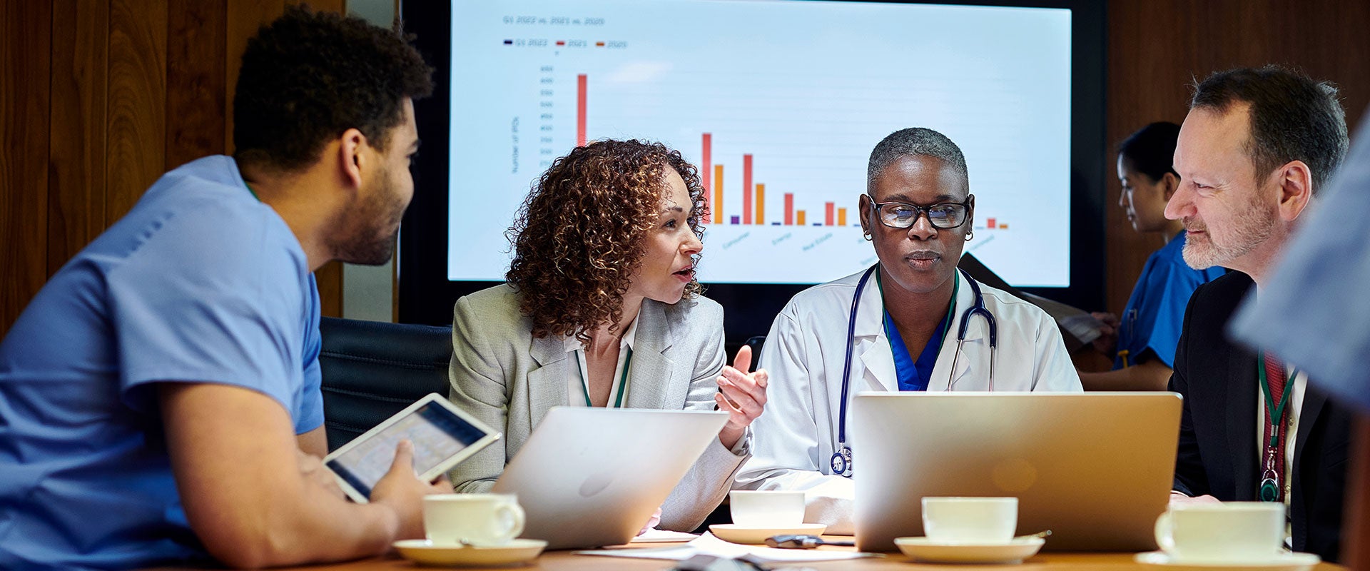 business meeting with healthcare professionals