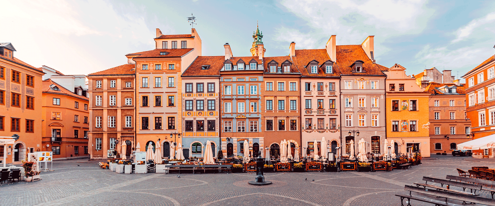city square in Eastern Europe