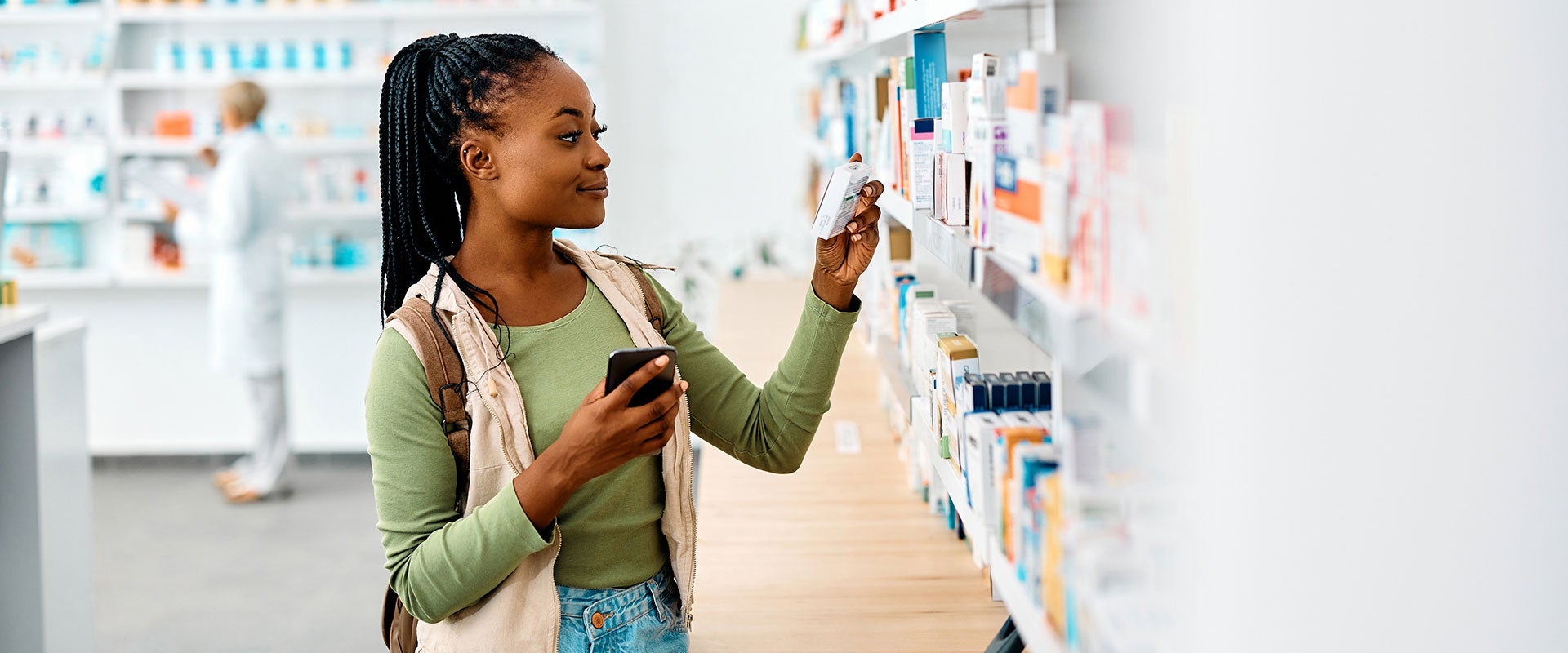 woman in pharmacy