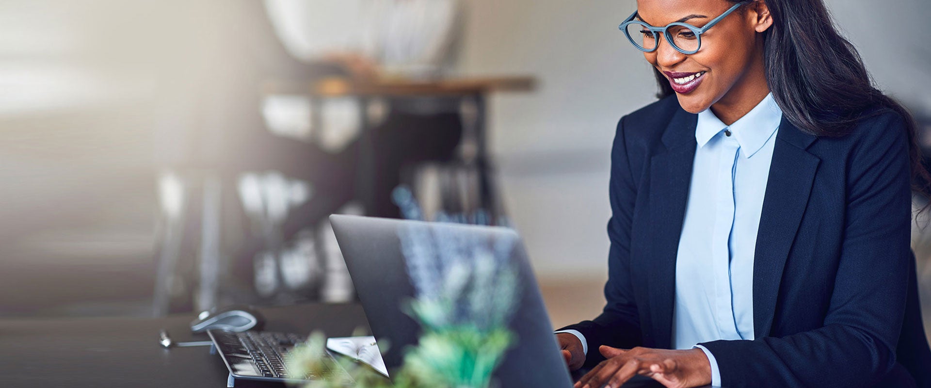 woman working on laptop