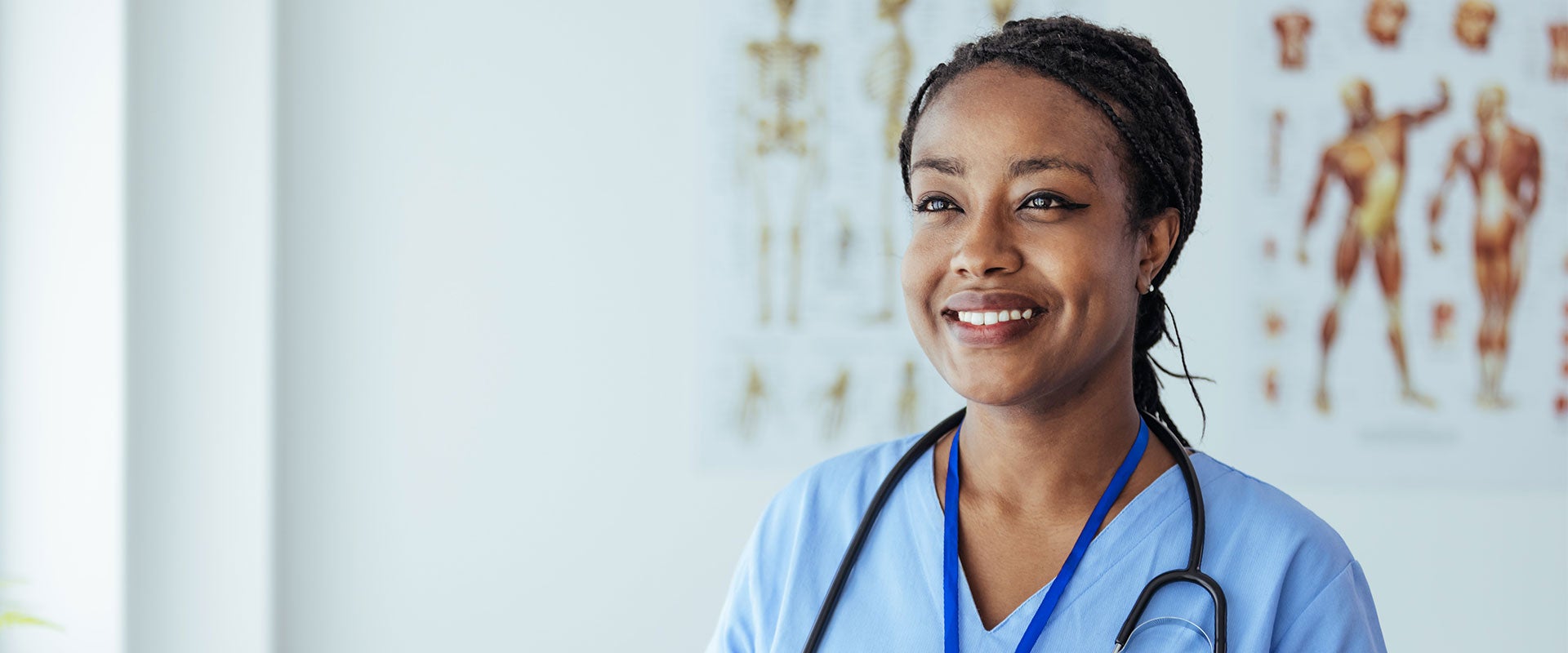 healthcare worker smiling