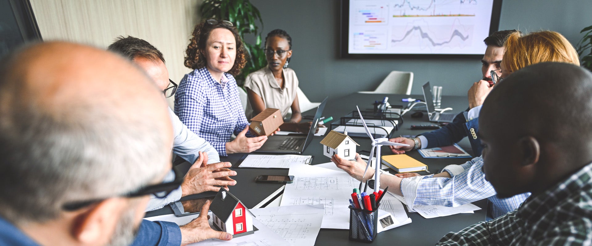 People sitting at a conference table