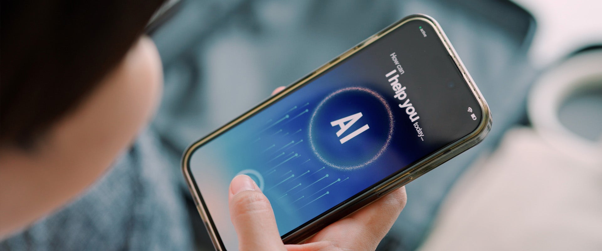 Person using AI search on mobile