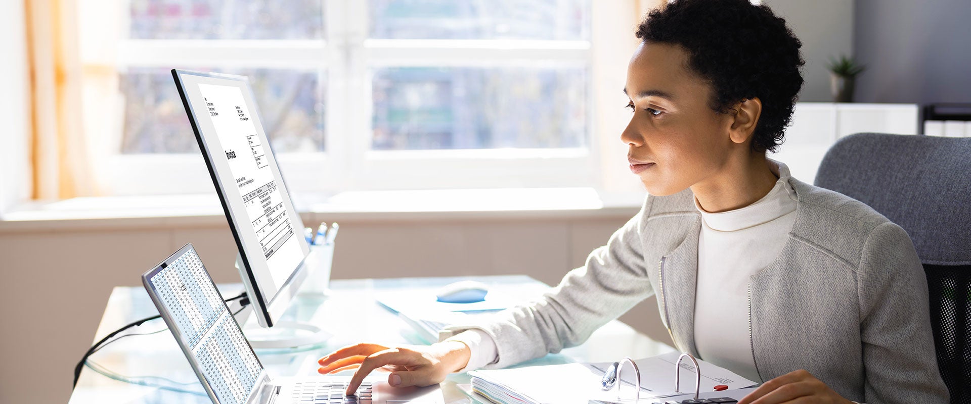 person using computer