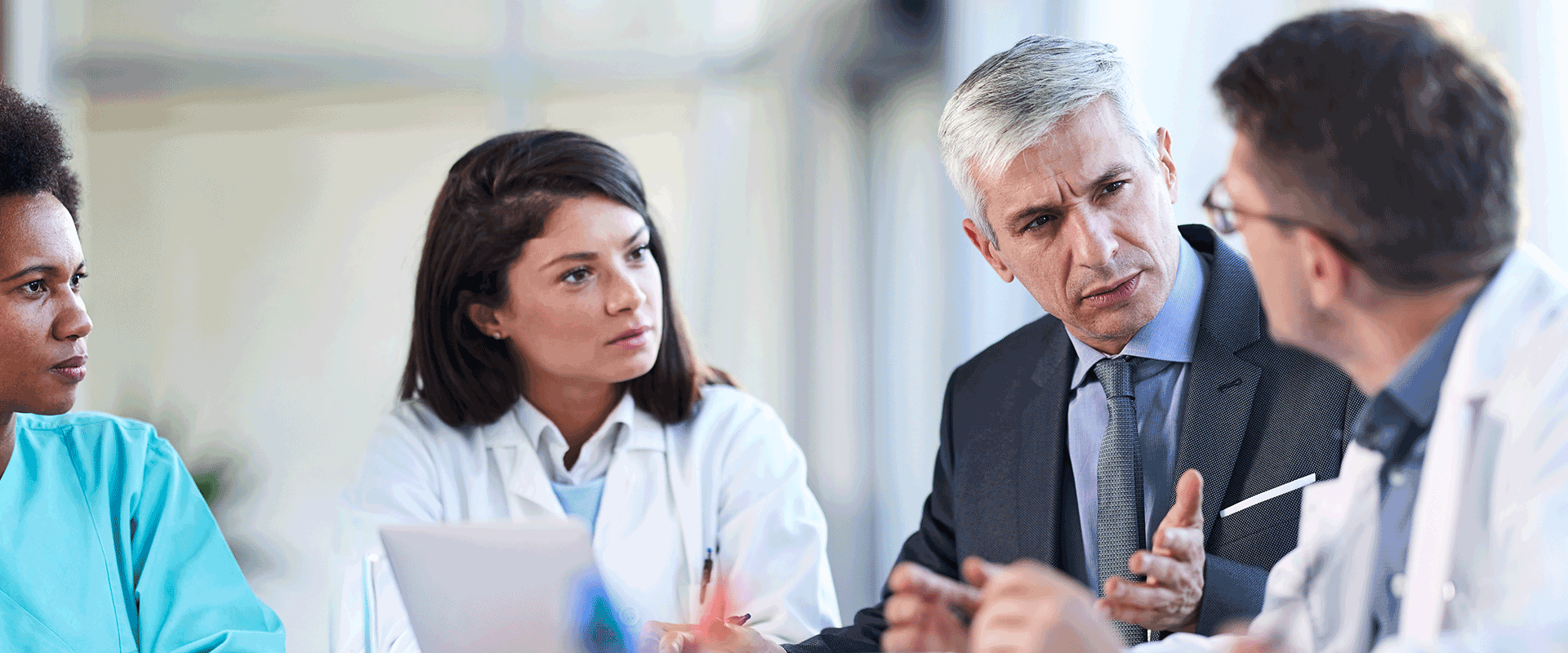 business meeting with healthcare professionals