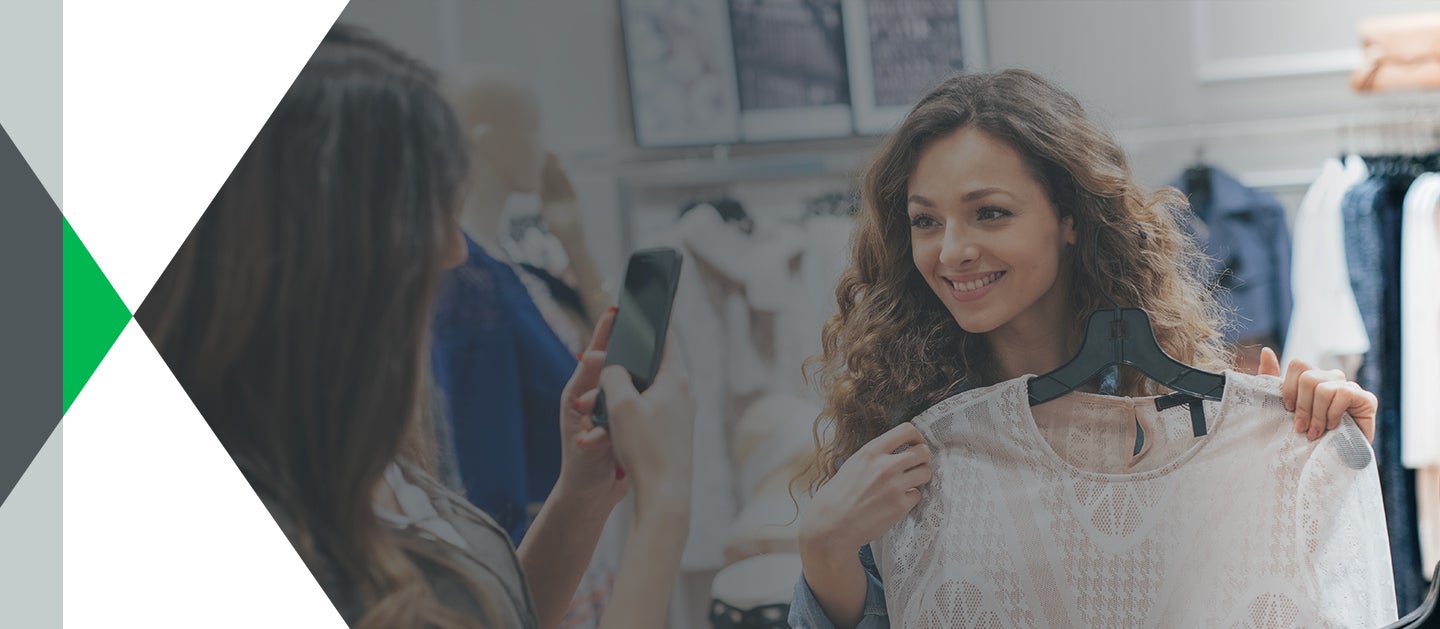 woman shopping for clothing