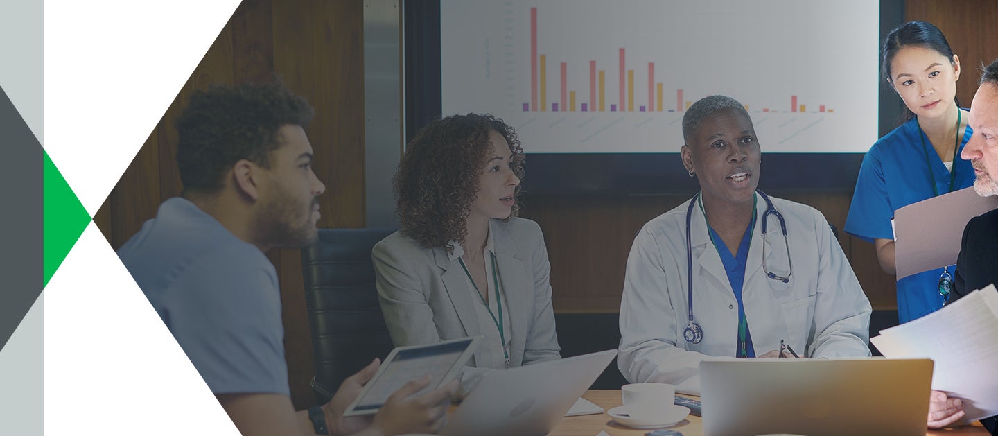 healthcare workers in meeting