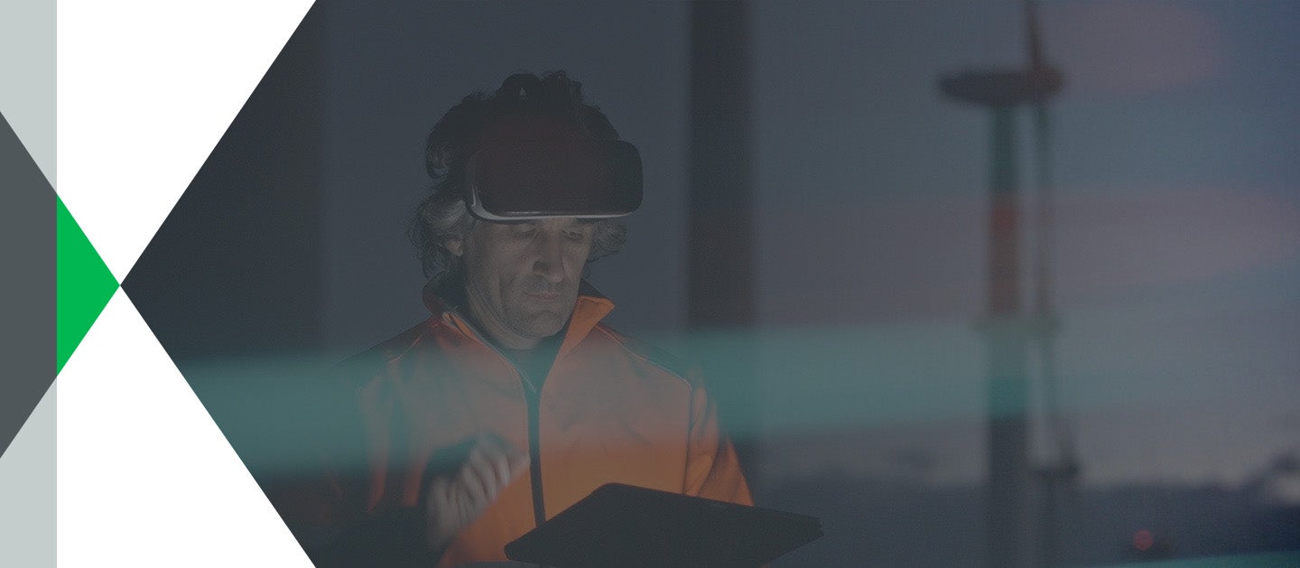 engineer running diagnostics on ipad