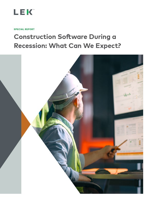 Construction Software During a Recession: What Can We Expect? report cover 