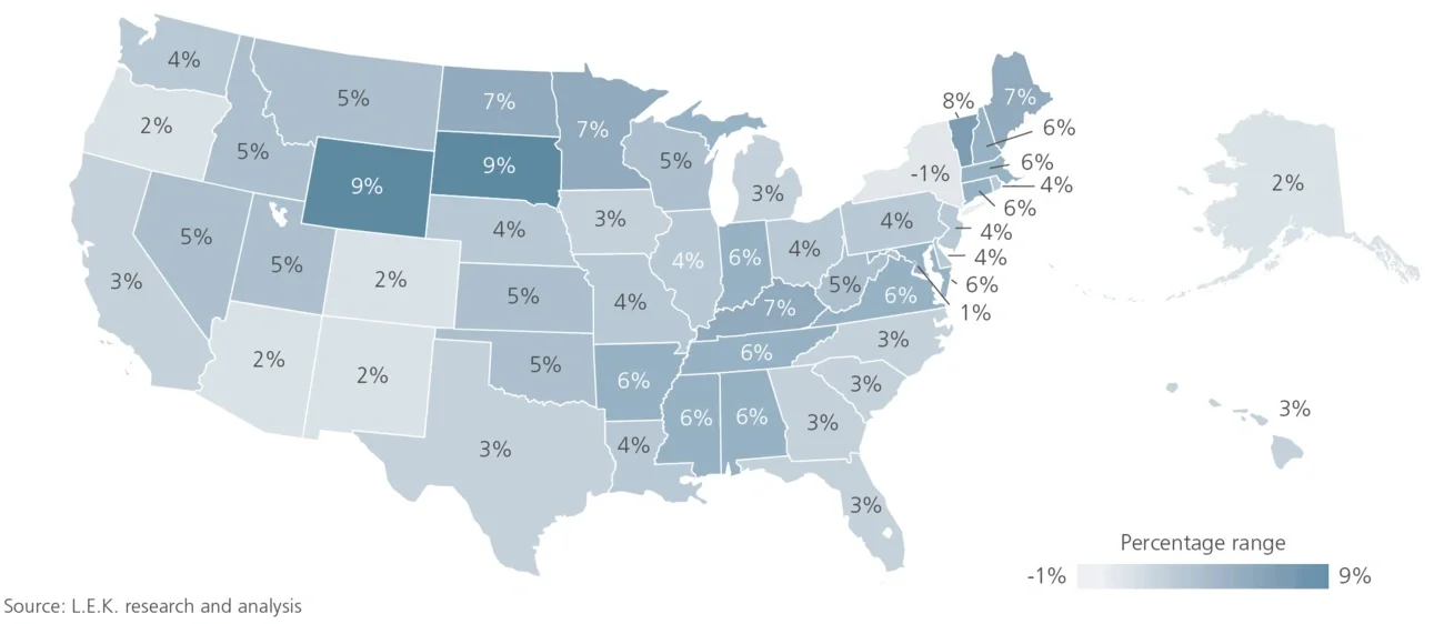 Change in percentage of Medicare FFS decedents in hospice car