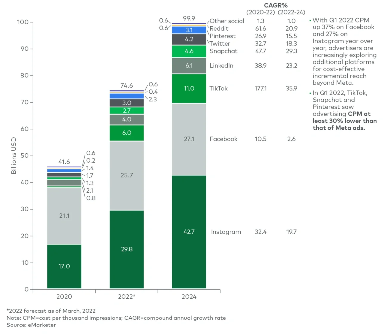 ad revenues of social media platforms