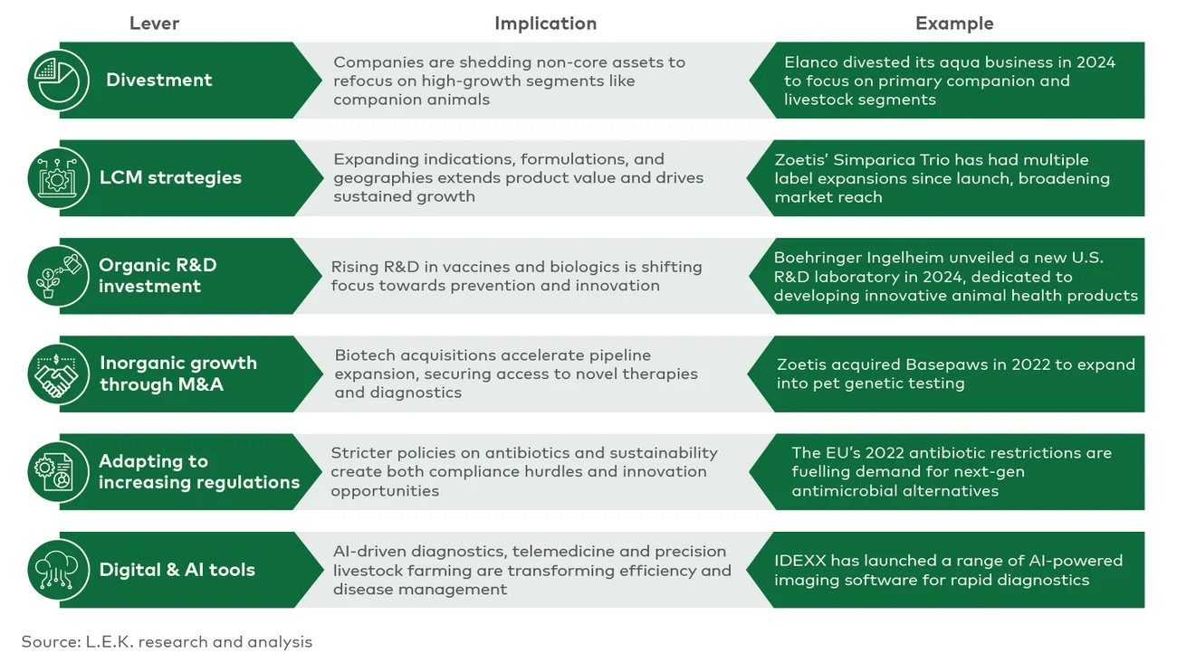 Investment and innovation levers shaping the future of animal health