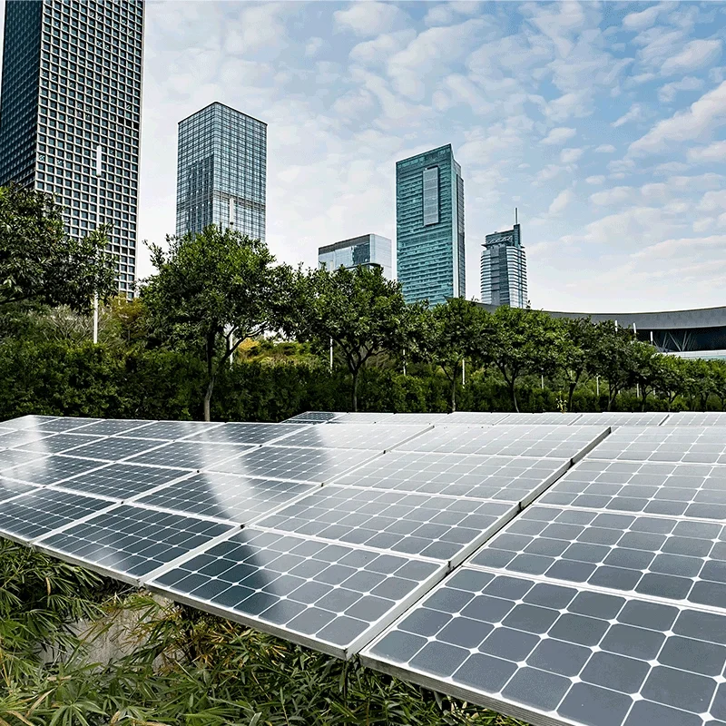 solar panels in city