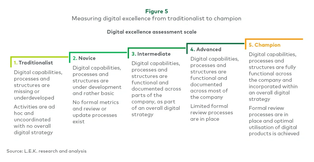 Measuring digital excellence from traditionalist to champion