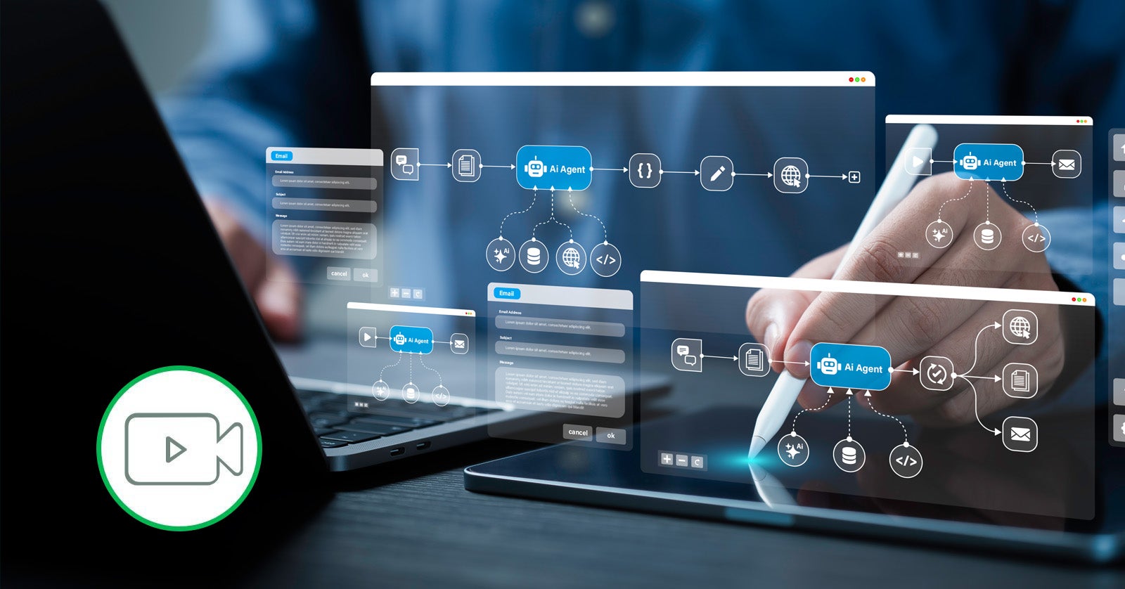 Person typing on laptop