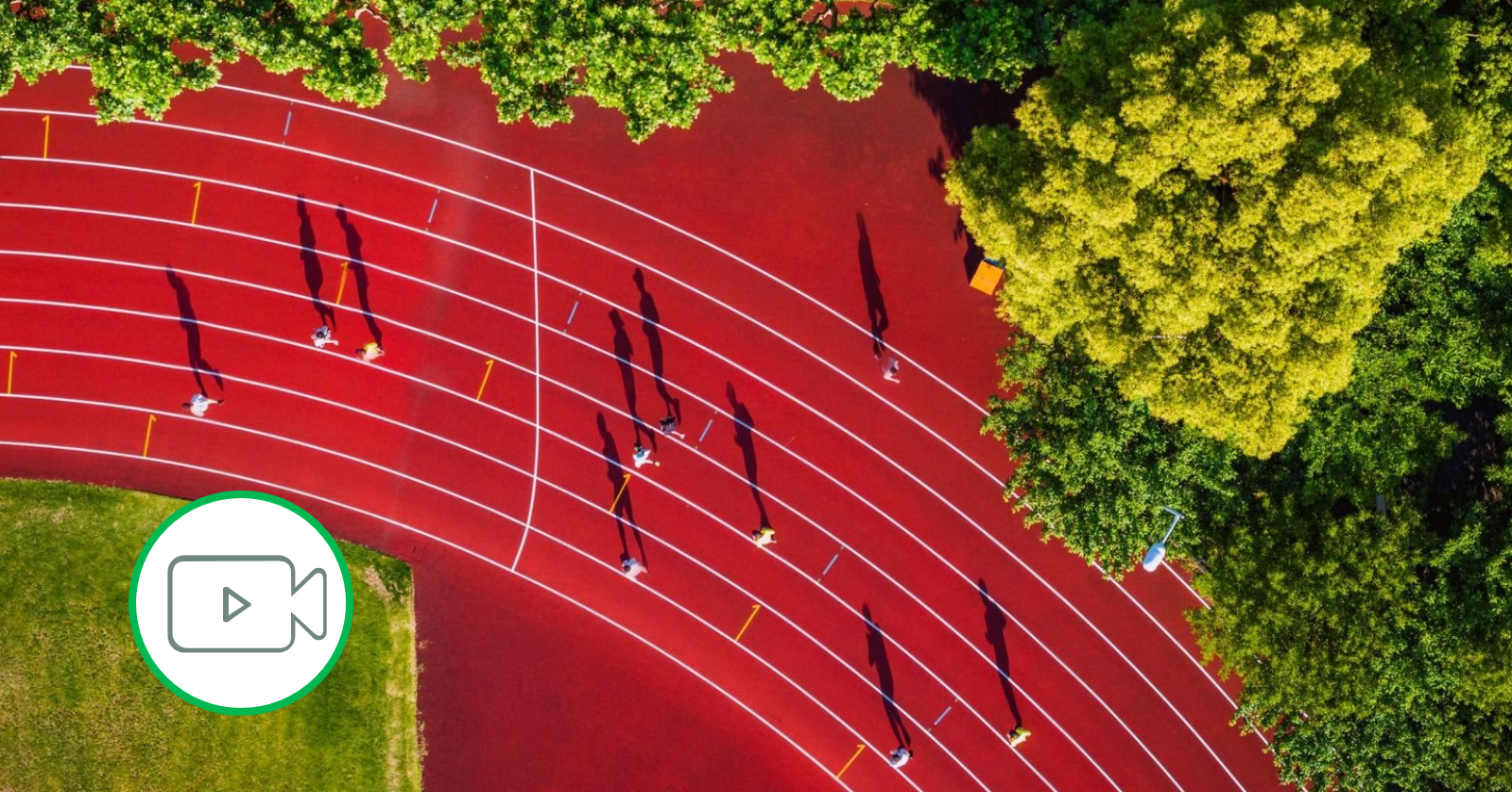 people running on track outdoors