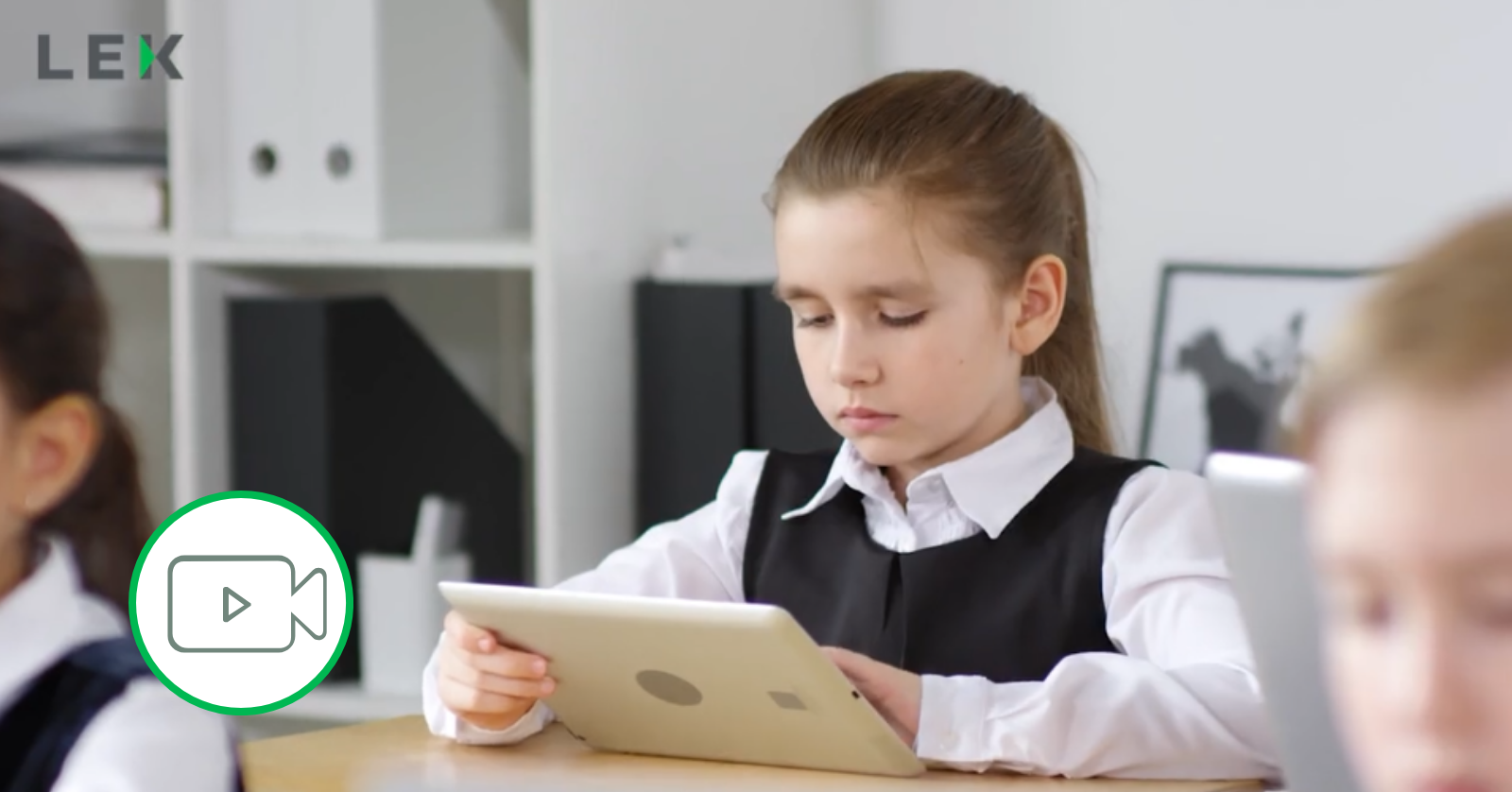 young student in class