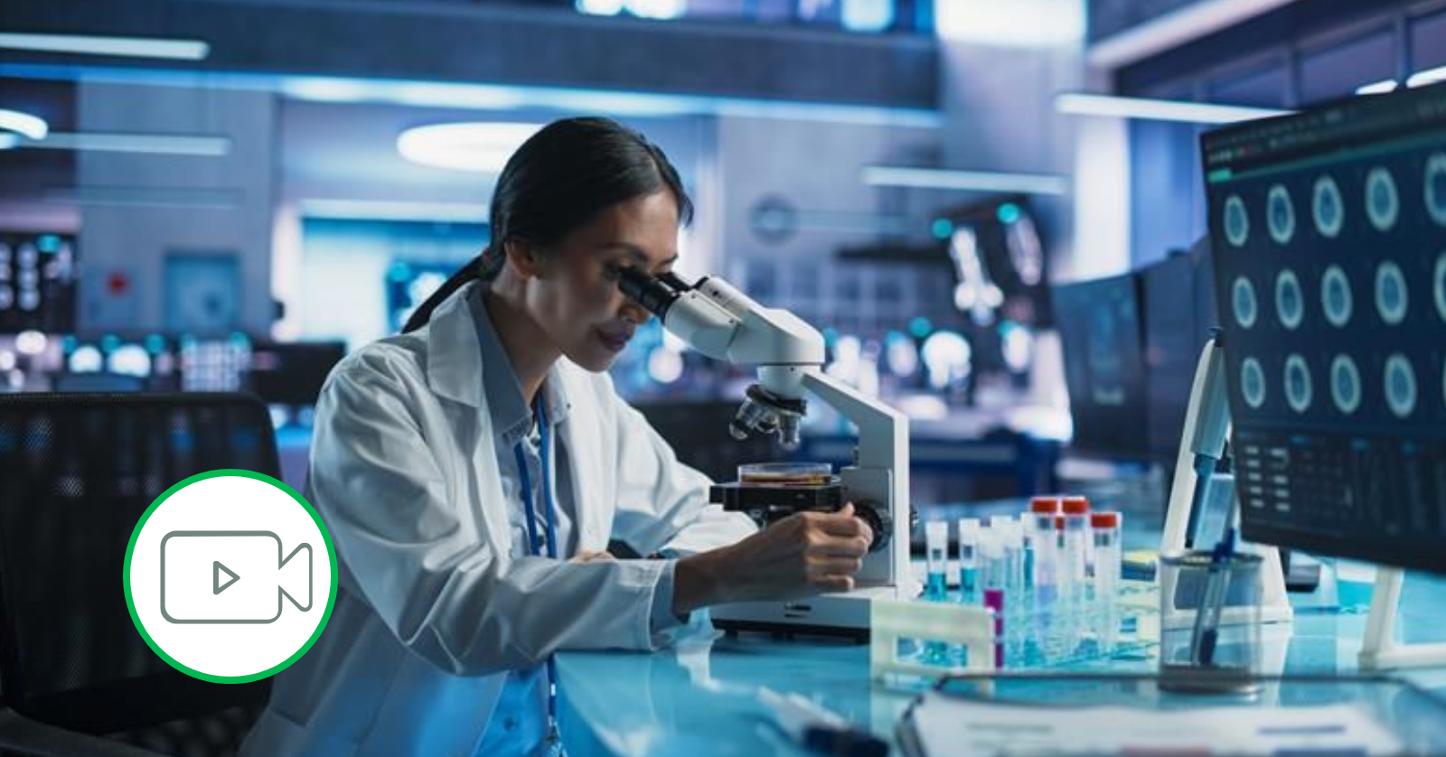 woman in lab