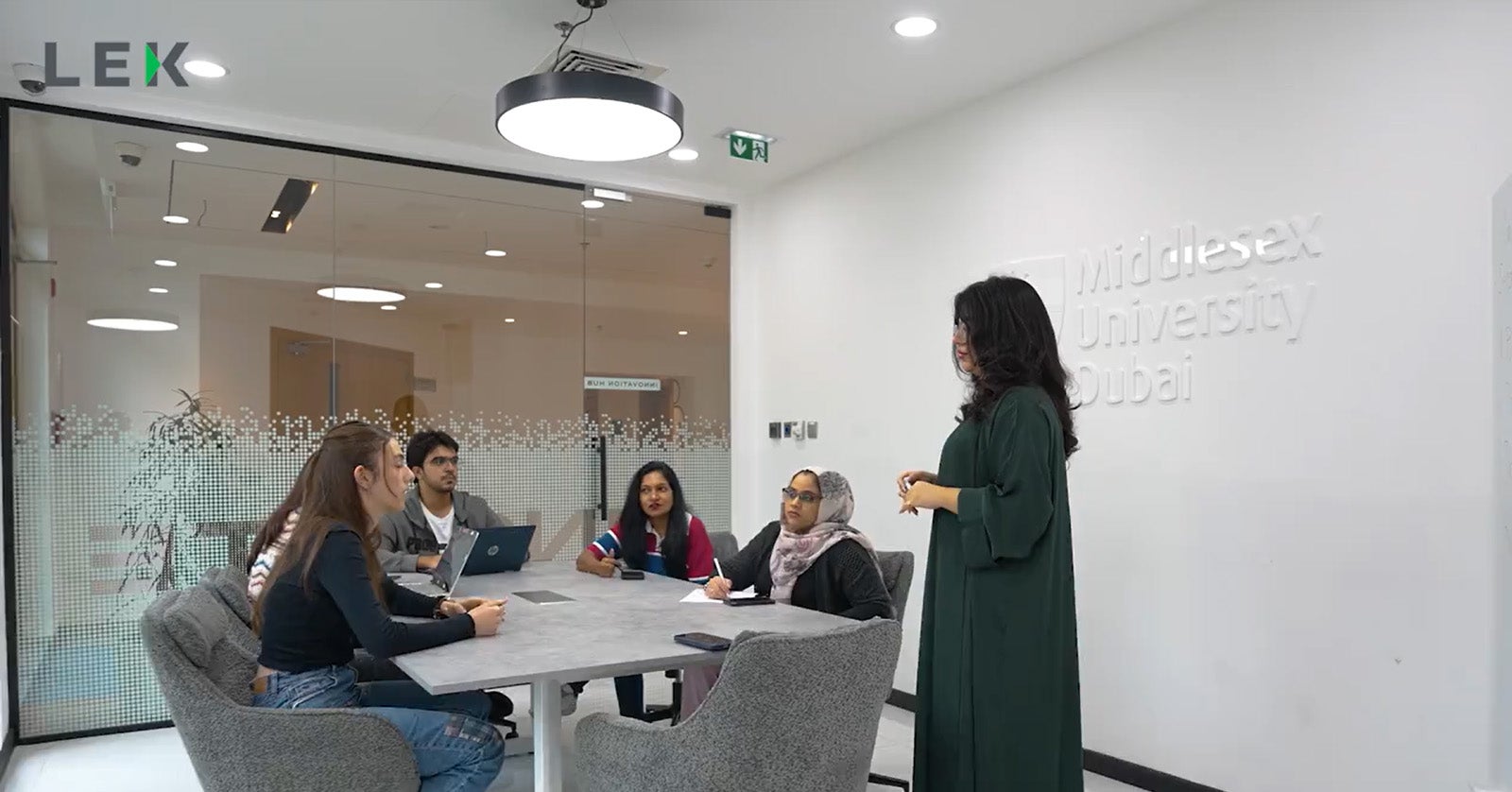 Teaching students in a new classroom