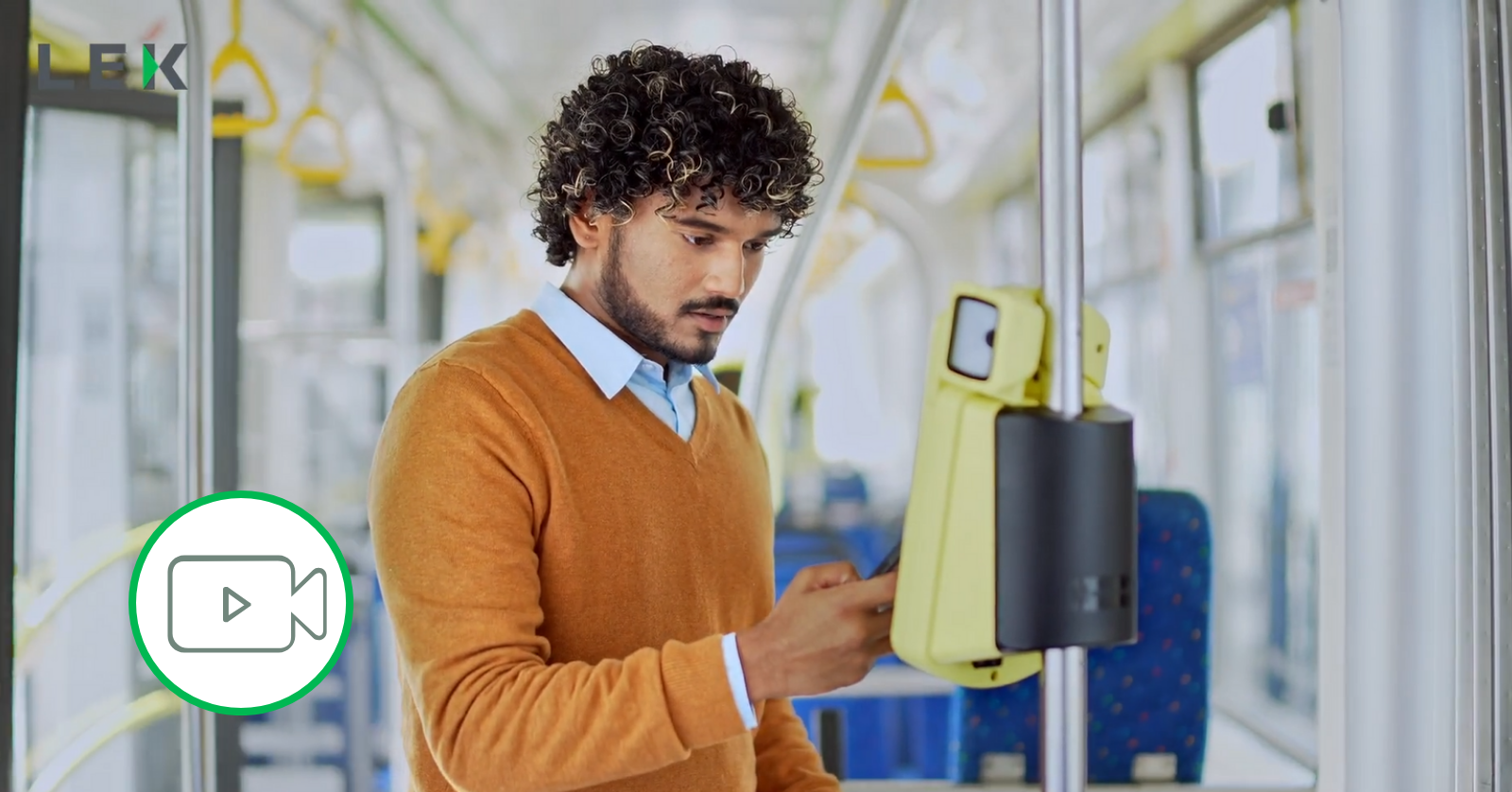 commuter paying for train fare