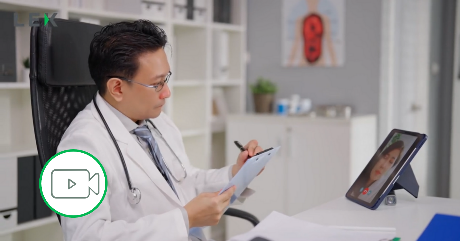doctor with patient in virtual call