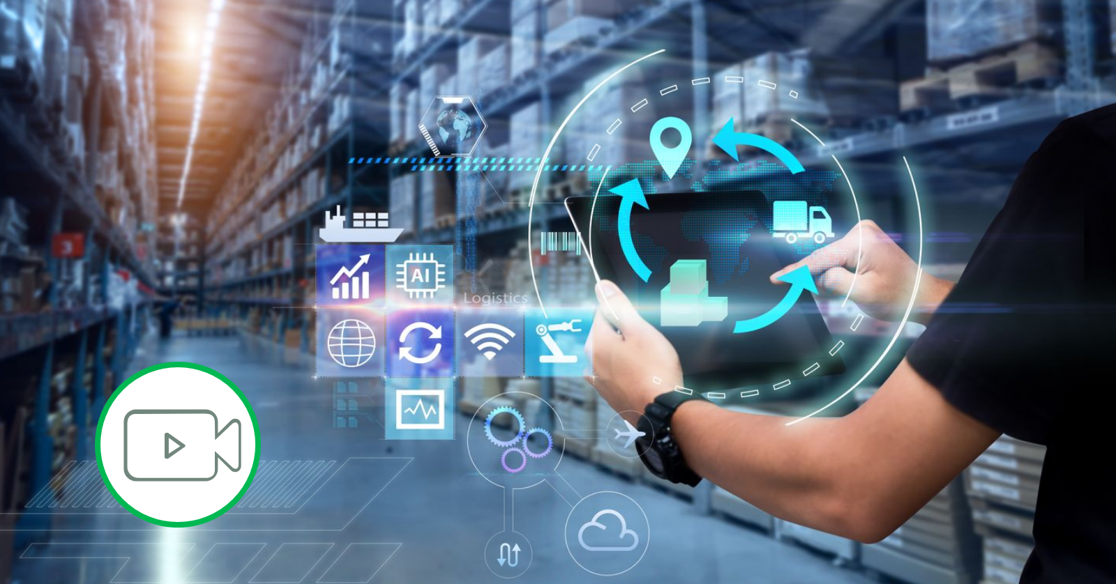 digital business logistics concept