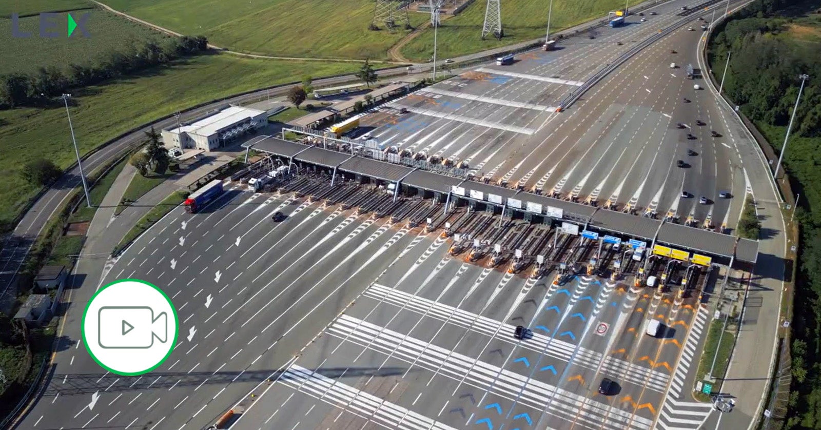 aerial of tollboth